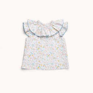 BLUSA NIÑA CUELLO FRUNCIDO LAGUNA