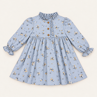 VESTIDO INÉS CELESTE